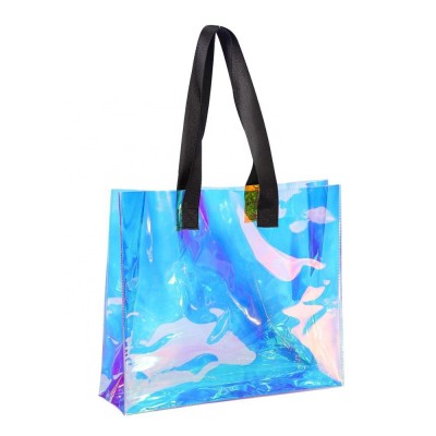 Holographic clear should bag transparent tote Bag PVC Laser bag