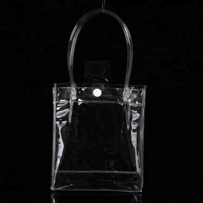 Top fashion gold china supplier wine transparent PVC bag