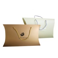 Custom logo luxury paper hair extension packaging pillow box