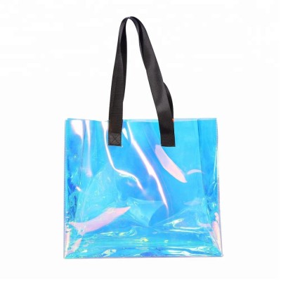 Clear should bag transparent hologram Bag  pvc holographic bags